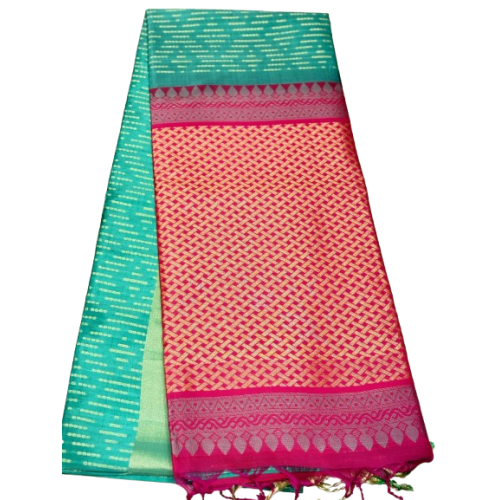 Mixed Pattu Zig Zag Saree