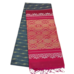 Mixed Pattu Zig Zag Saree