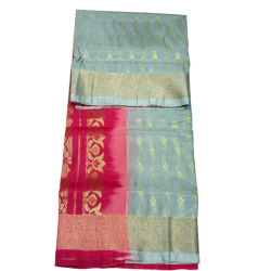 Mixed Pattu Zig Zag Saree